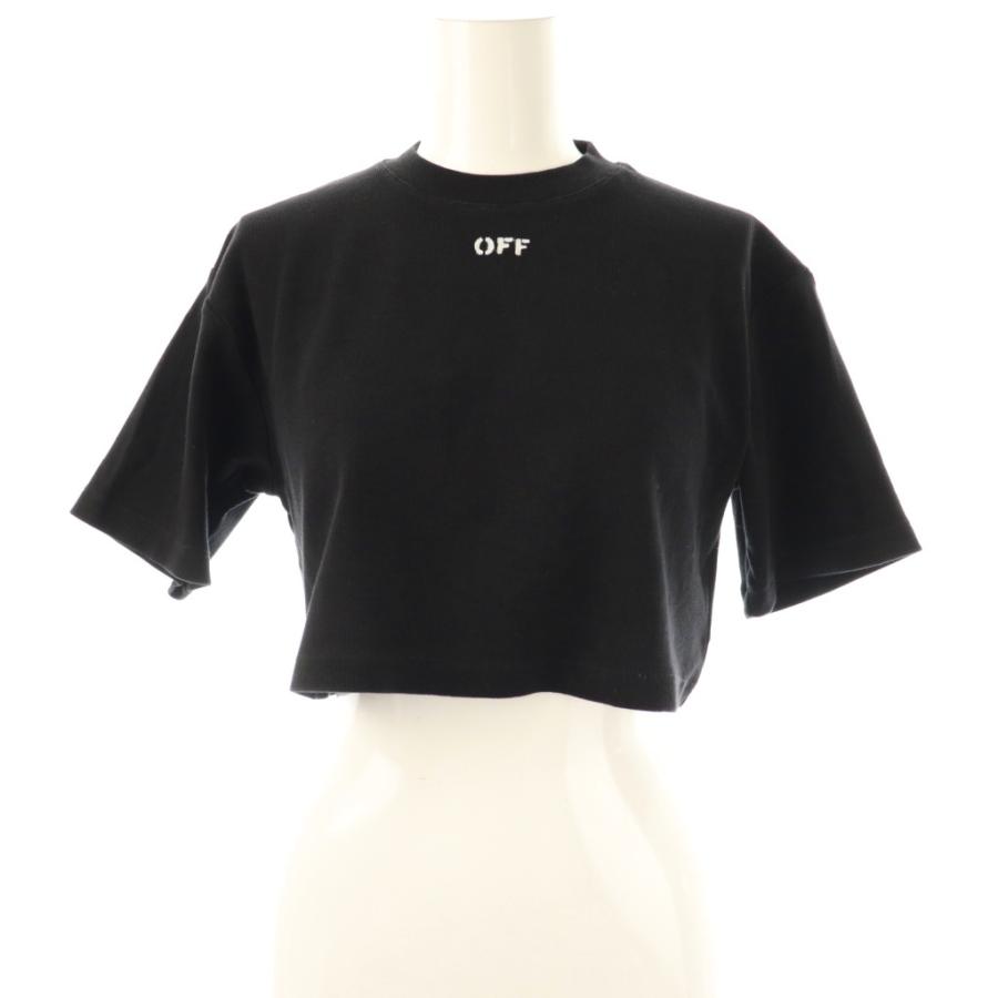 オフホワイト OFF WHITE クロップドTシャツ カットソー 半袖 XS  