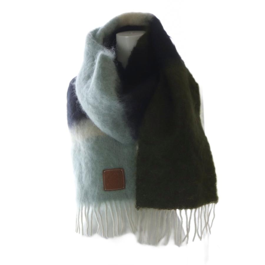 LOEWE（ロエベ） アナグラム モヘアウールマフラー ストール フリンジ