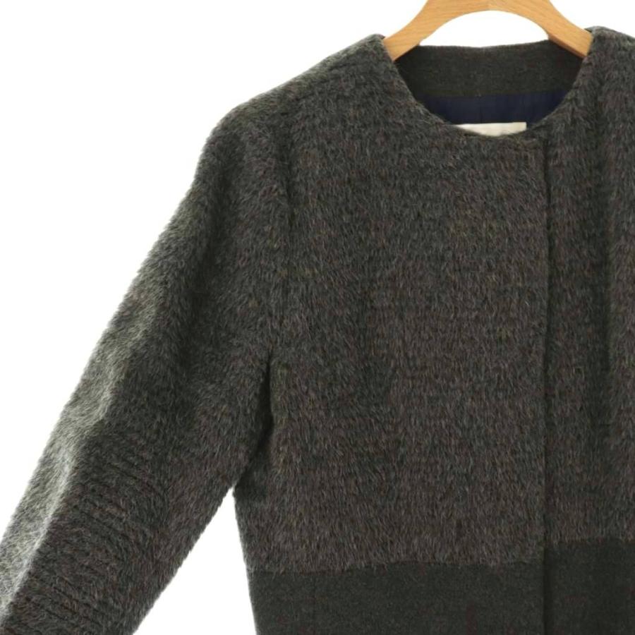 Ballsey アルパカビーバー　ノーカラーコート TOMMOROW LAND ボールジー BALLSEY トゥモローランド アルパカ混 ノーカラー コート