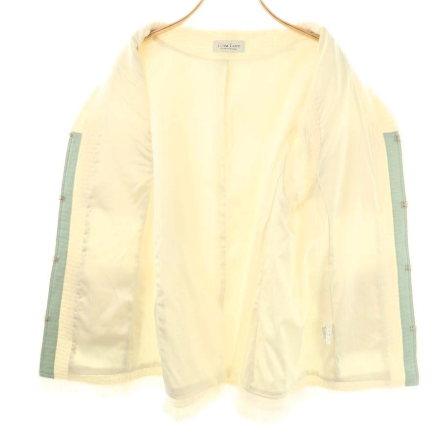 新品　イデアルーチェ　ジャケットジレ　ホワイト イデアルーチェ iDea Luce ツィードジレ ベスト 38 ホワイト /HK