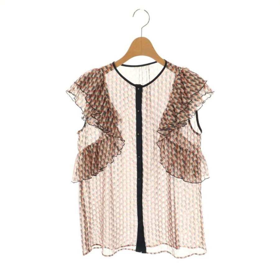 22SS♡ANAYI アナイ ドットプリントラッフルブラウス 36 フリル レディース ANAYI ドットプリントラッフルブラウス 36