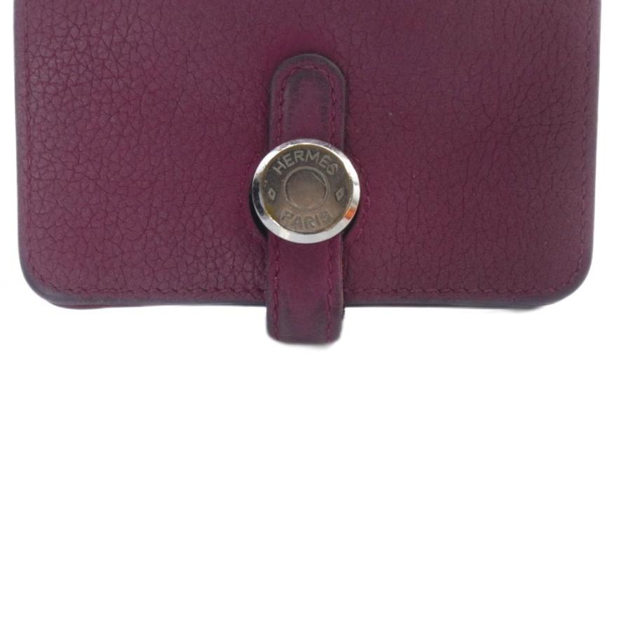 HERMES エルメス ドゴン カードケース 名刺入れ レザー 紫