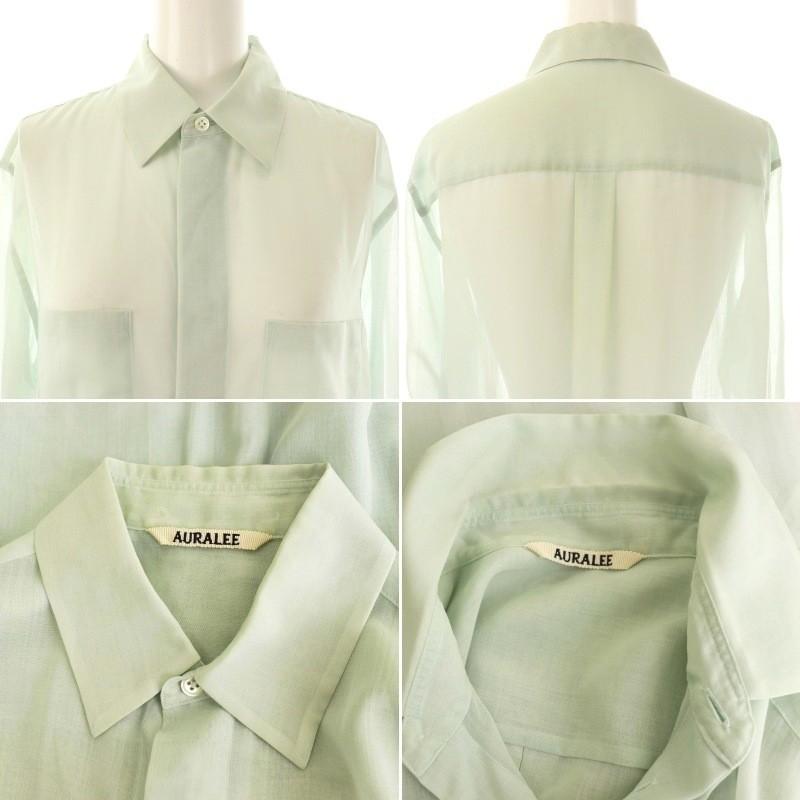 オーラリー AURALEE WOOL POLYESTER SHEER CLOTH SHIRTS ONEPIECE 