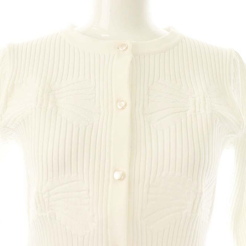 トッカ TOCCA 25SS RIBBON HIDE&SEEK カーディガン ニット 七分袖