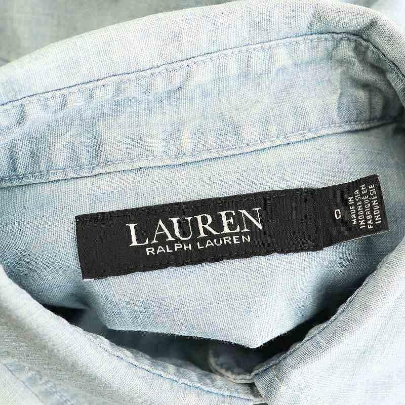 ローレンラルフローレン LAUREN RALPH ティアード デニムシャツ