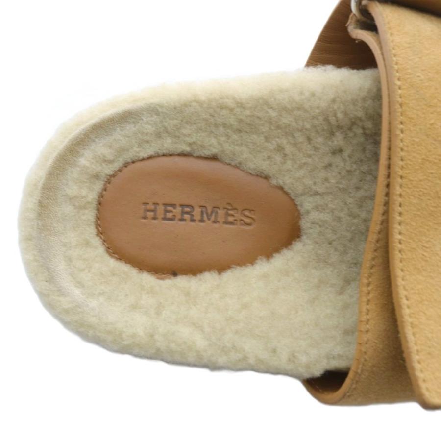 HERMES（エルメス） シプレムートンサンダル フラット スエード 38