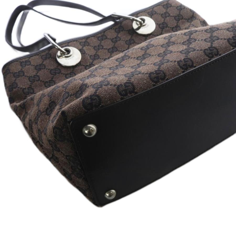 極美品✨ GUCCI GGキャンバス レザー トートバッグ 茶 ブラウン GUCCI（グッチ） GUCCI GGキャンバス トートバッグ ハンドバッグ