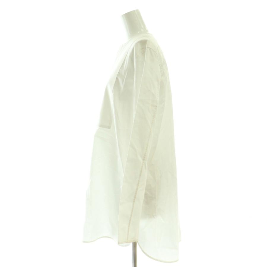 【中古】ヨーコチャン YOKO CHAN 25年製 ロングスリーブバックギャザーブザムブラウス シャツ プルオーバー F 白 ヨーコチャン YOKO CHAN 25年製 ロングスリーブバックギャザーブザム