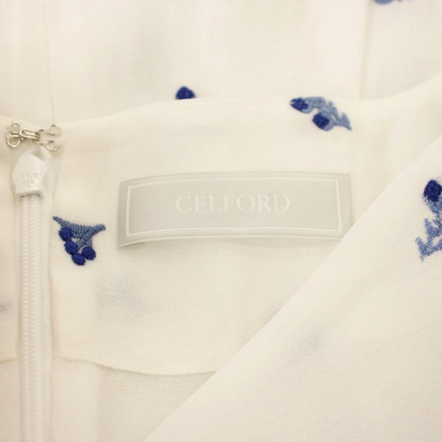 セルフォード CELFORD 25SS 小花刺繍ペプラムブラウス Vネック プル
