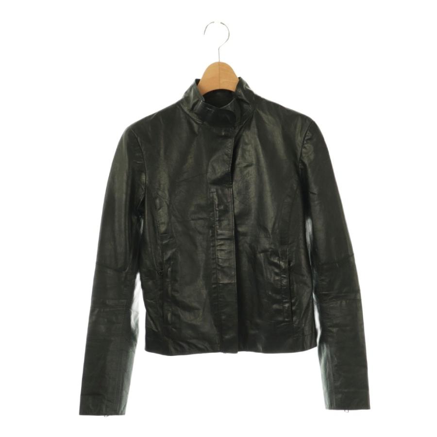 m0851 本革製 シングルライダースジャケット XS 黒 【公式通販】