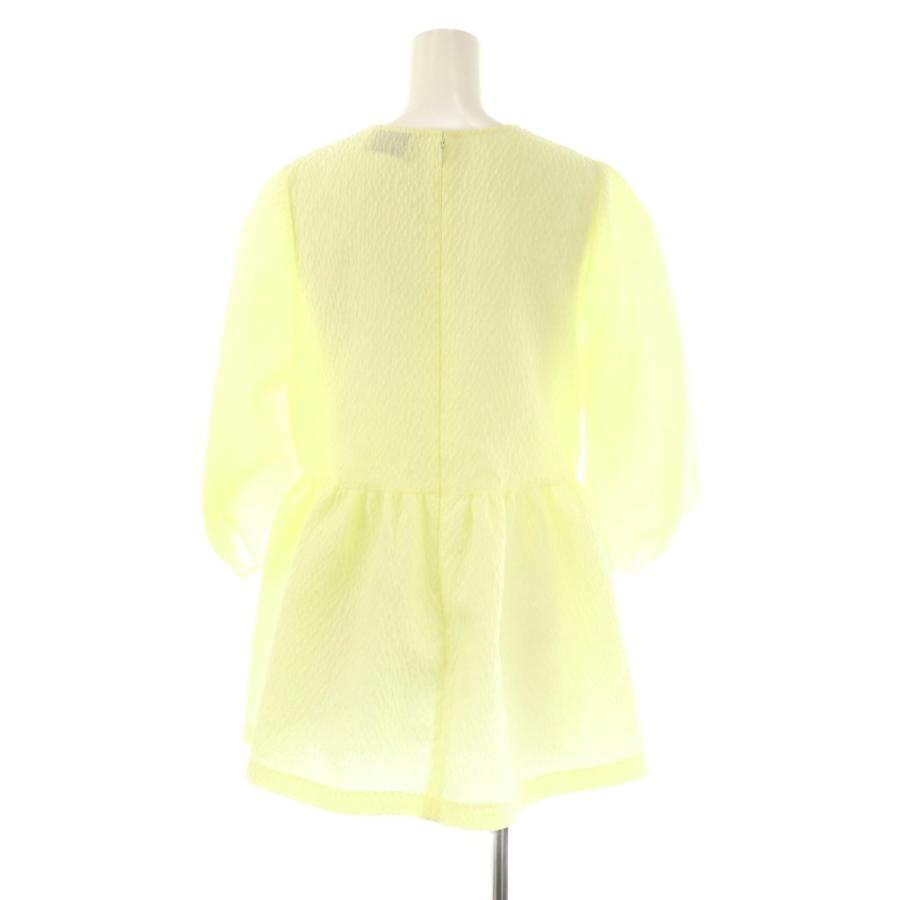 美品ユナイテッドアローズ AIRY ジャカード 5SL ペプラム ブラウス 