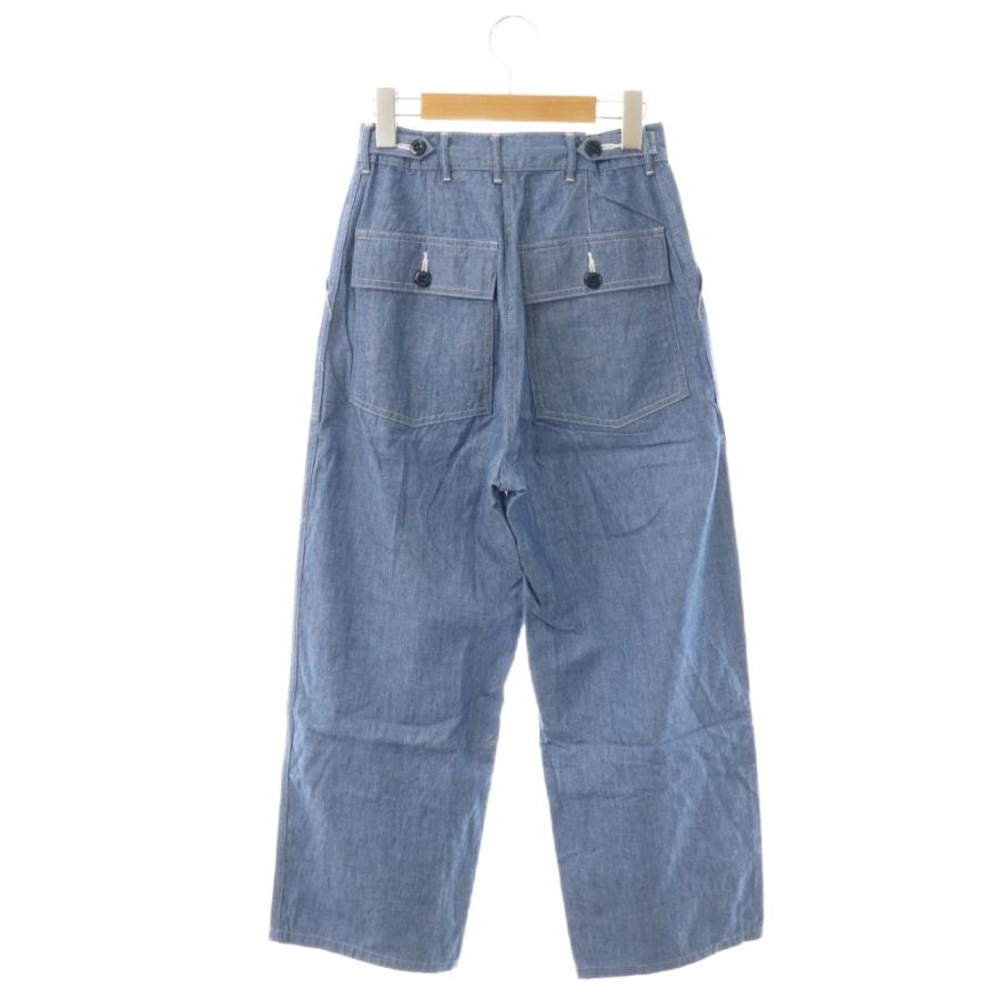 ハイク HYKE 22SS CHAMBRAY DECK PANTS パンツ ストレート ボタン