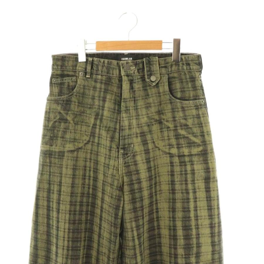 エゴンラボ EGONLAB 25SS BAGGY DENIM PANT TARTAN デニムパンツ