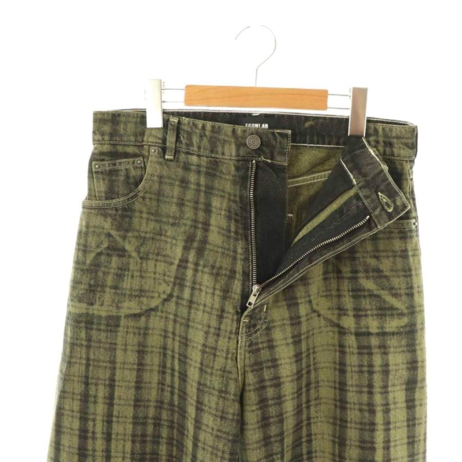 エゴンラボ EGONLAB 25SS BAGGY DENIM PANT TARTAN デニムパンツ