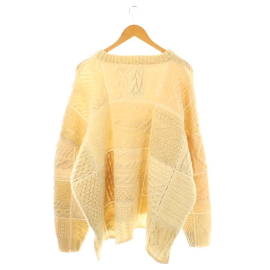 レディメイド READYMADE PATCHWORK FISHERMAN KNIT ニット セーター 長袖 ONE SIZE オフホワイト /HK ■OS メンズ_1
