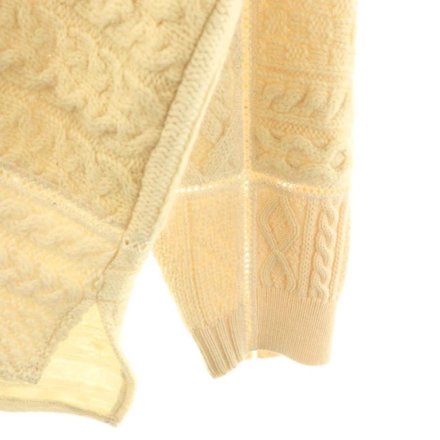 レディメイド READYMADE PATCHWORK FISHERMAN KNIT ニット セーター 長袖 ONE SIZE オフホワイト /HK ■OS メンズ_3