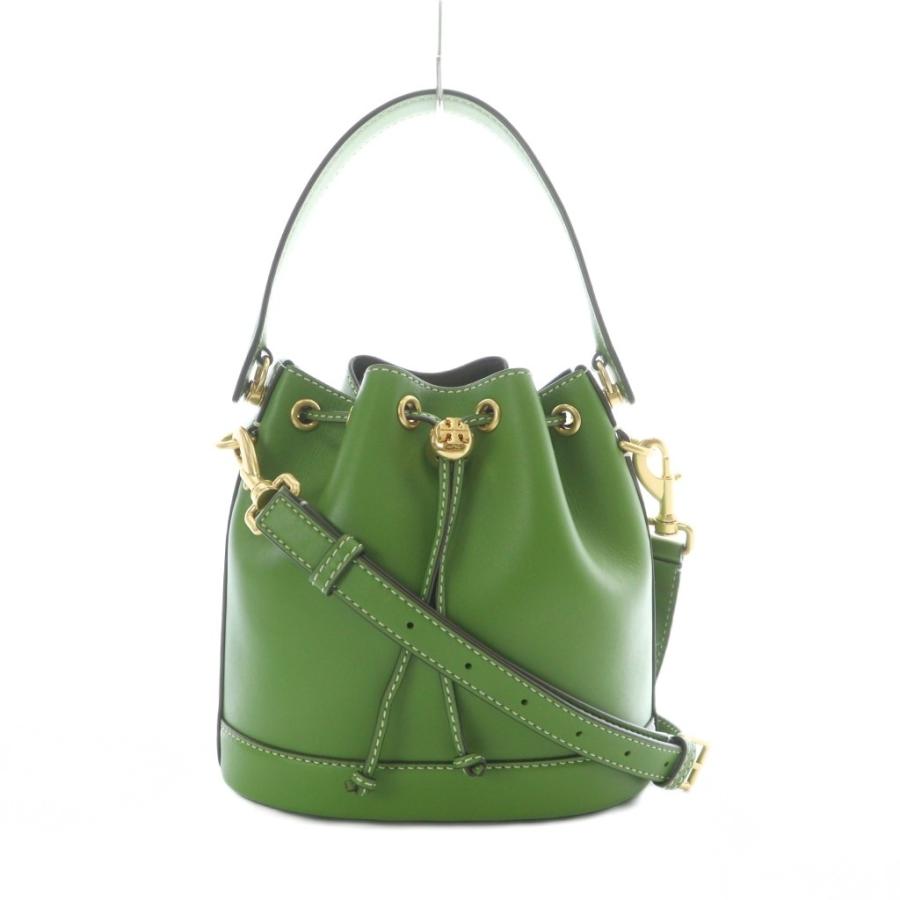 TORY BURCH（トリーバーチ） バケットバッグ ショルダー 巾着 ロゴ 緑