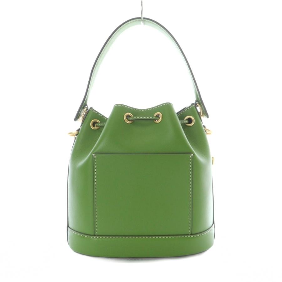 TORY BURCH（トリーバーチ） バケットバッグ ショルダー 巾着 ロゴ 緑