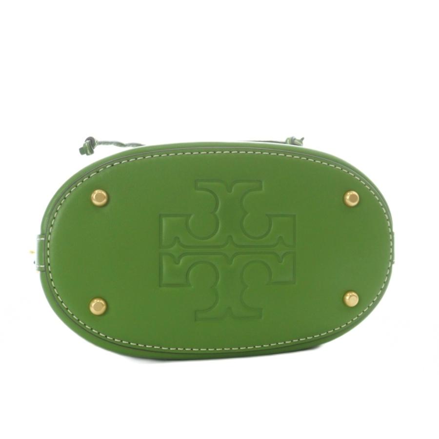 TORY BURCH（トリーバーチ） バケットバッグ ショルダー 巾着 ロゴ 緑 