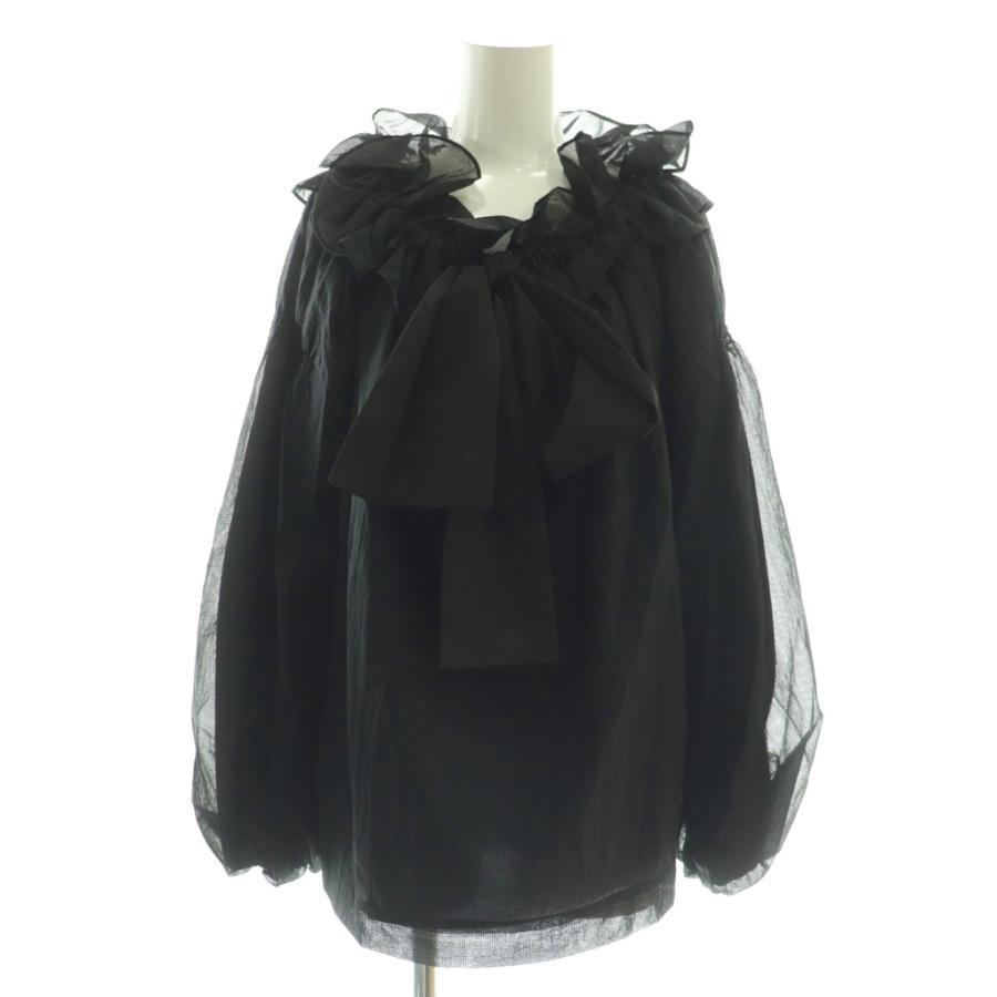 セルフォード CELFORD 24SS スモックメッシュブラウス F ブラック /HK 