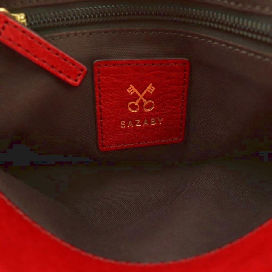 SAZABY（サザビー） ショルダーバッグ レザー クロコ型押し 赤 /MI 
