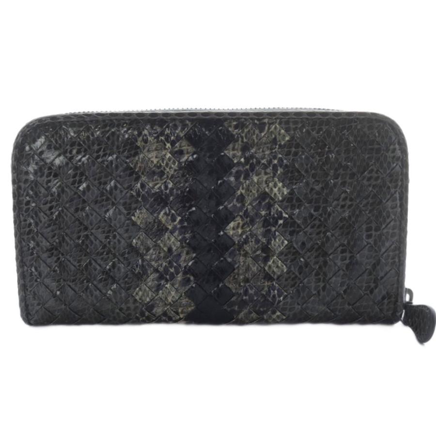 ボッテガヴェネタ 付属品完備 パイソン イントレチャート ラウンドジップ 長財布 BOTTEGA VENETA ボッテガヴェネタ イントレチャート パイソン