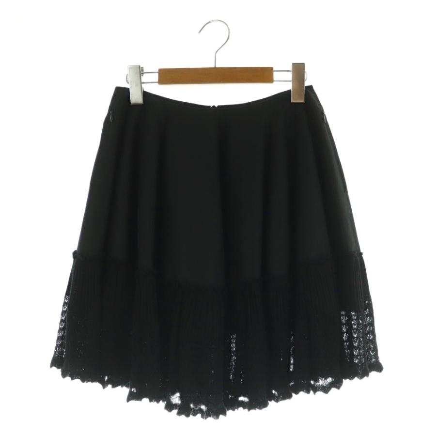 フォクシー ブティック FOXEY BOUTIQUE 切替スカート シルク ニット