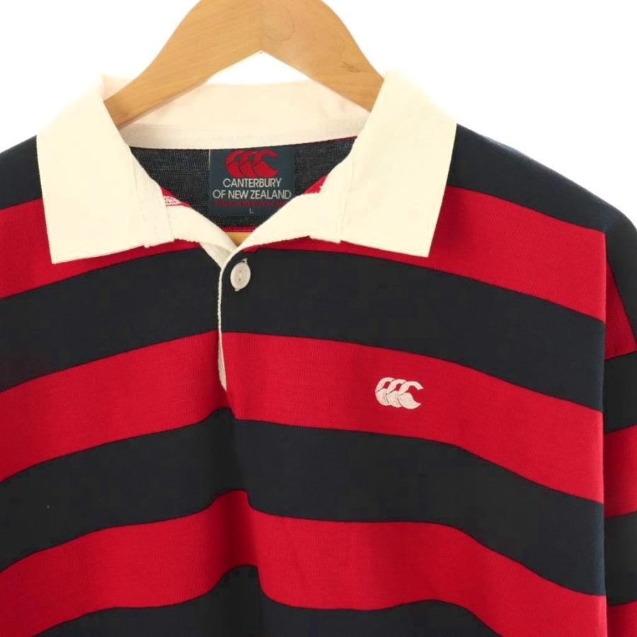 カンタベリー CANTERBURY ラガーシャツボーダーポロシャツ 長袖