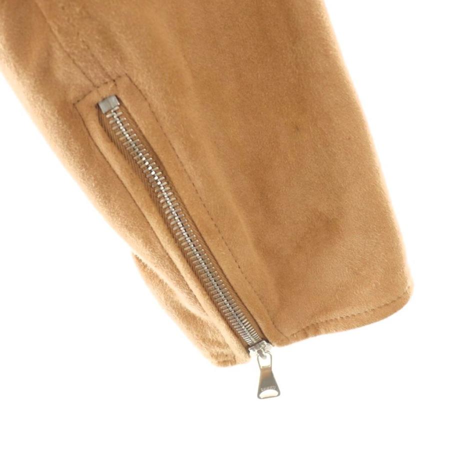 エンメティ EMMETI スエード ライダースジャケット ブルゾン やぎ革 38