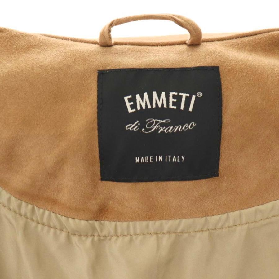 エンメティ EMMETI スエード ライダースジャケット ブルゾン やぎ革 38
