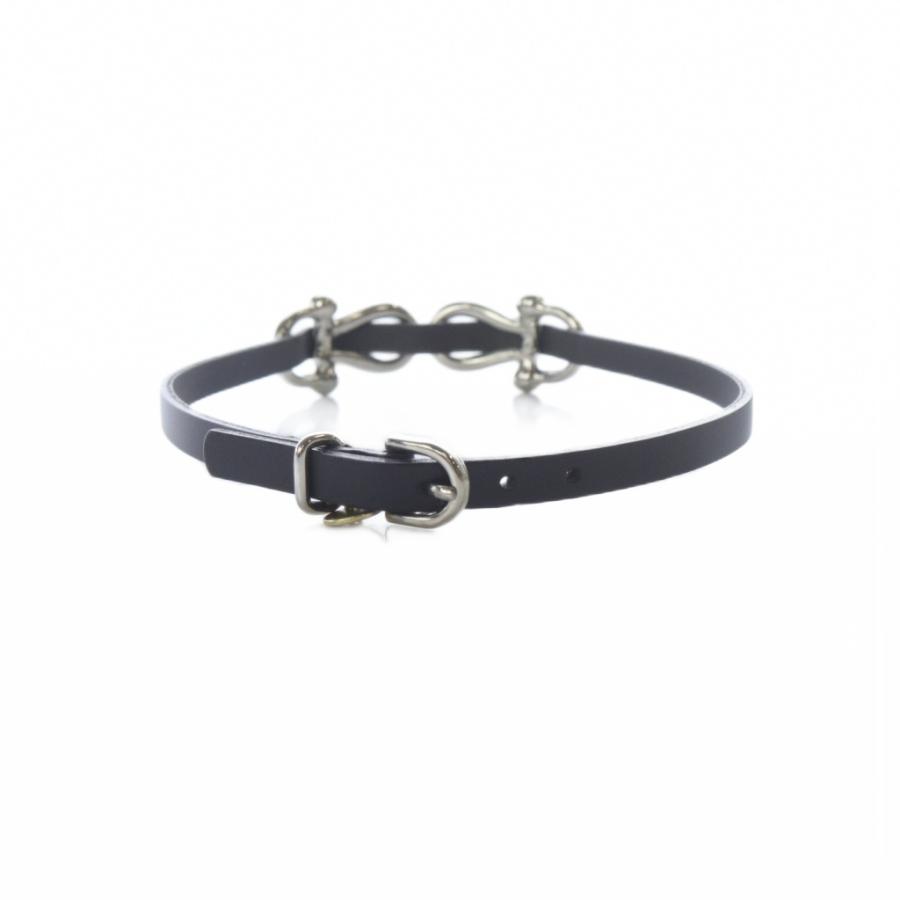 フミエタナカ FUMIE TANAKA レザー チョーカー 黒 ブラック /SR