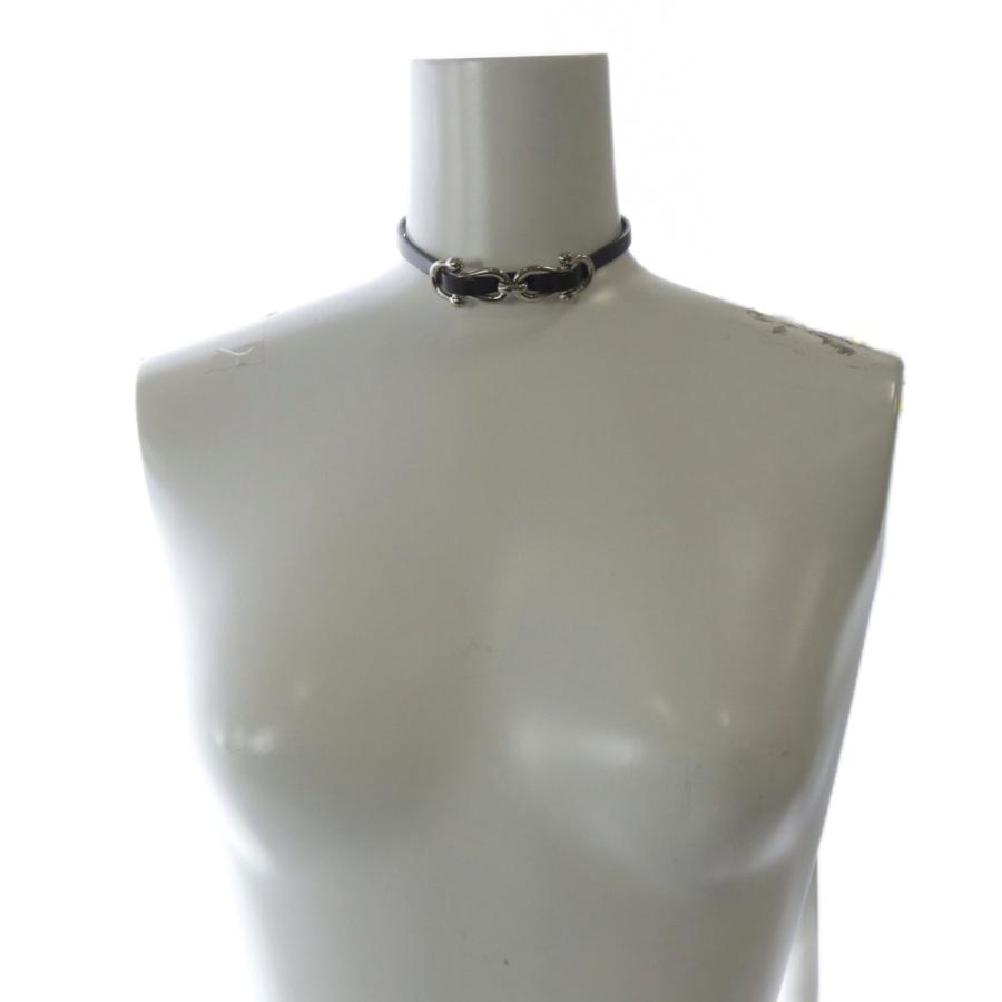 フミエタナカ FUMIE TANAKA レザー チョーカー 黒 ブラック /SR