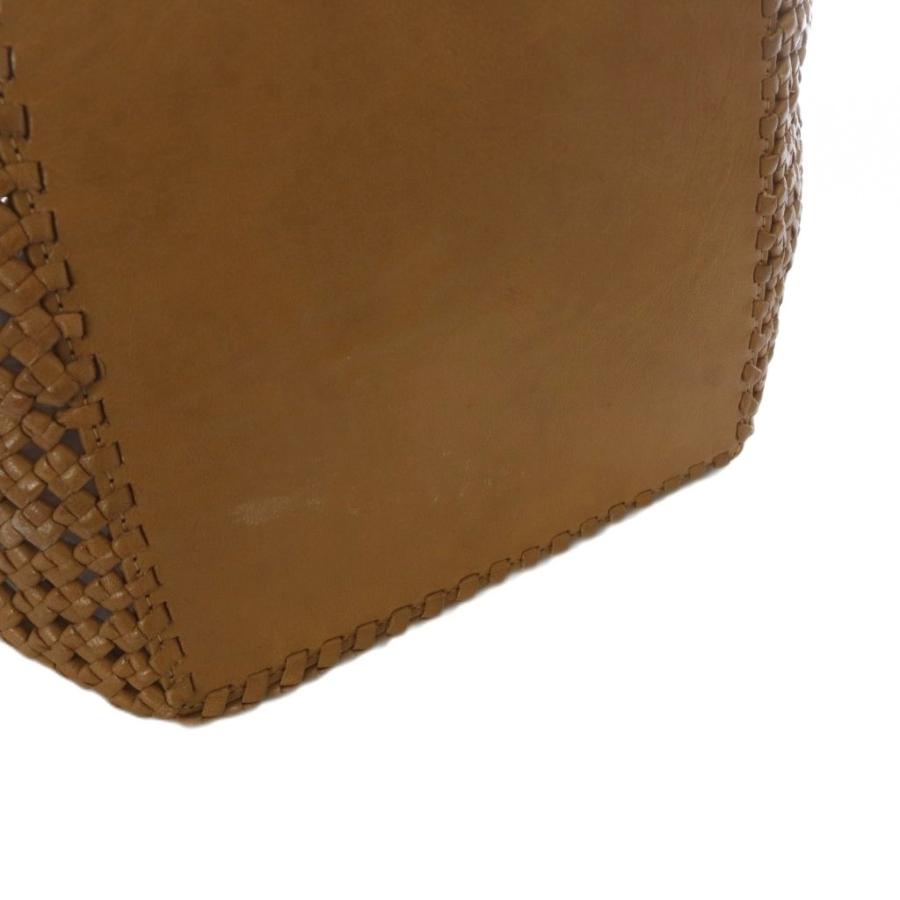 【中古】レン REN ゴートメッシュ レザーバッグ ハンドバッグ 茶 ブラウン /SR レディース レン REN ゴートメッシュ レザーバッグ ハンドバッグ 茶 ブラウン /SR