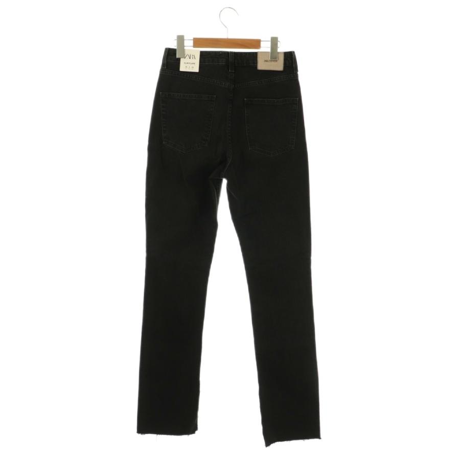 ZARA 未使用品 ザラ フレア デニムパンツ カットオフ 38 黒