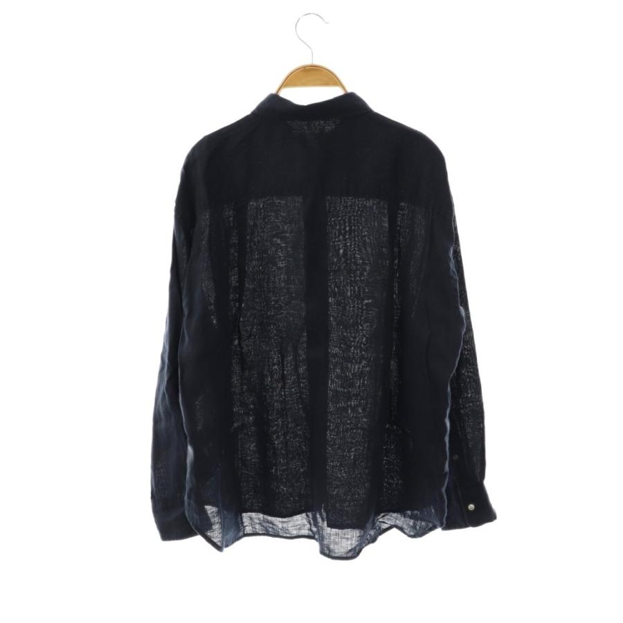 イエナ 25SS ウォッシャブル リネン2WAY シャツ 長袖 ネイビー イエナ IENA 25SS ウォッシャブル リネン2WAY シャツ 長袖 ネイビー