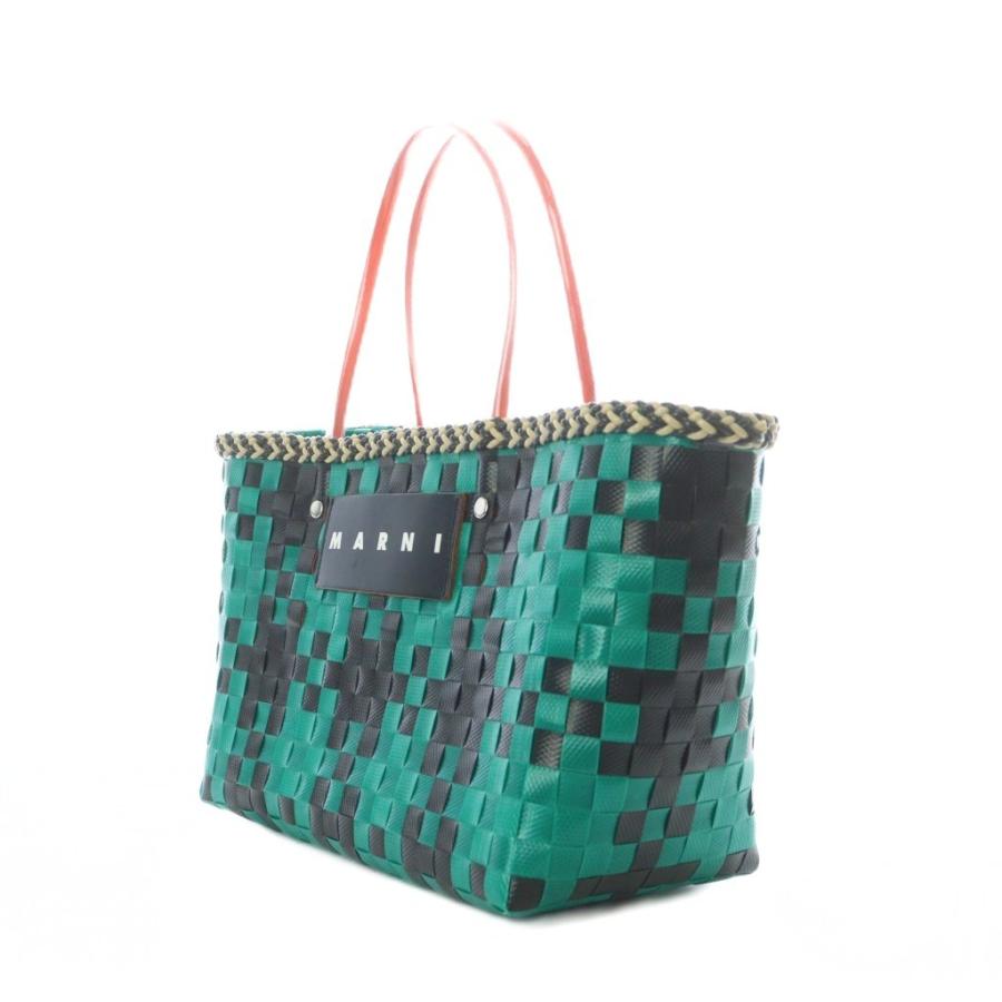 MARNI（マルニ） マーケットバッグ ハンド バスケット チェック 緑