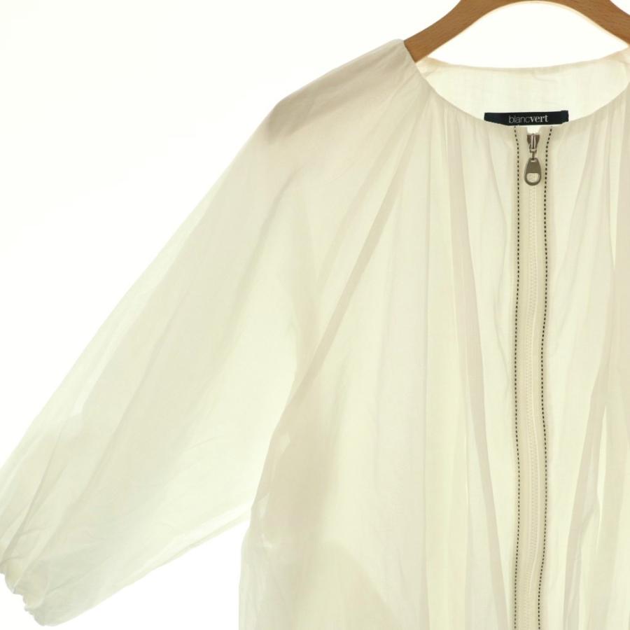 ブランベール blancvert シアーブルゾン ジャケット ジップ