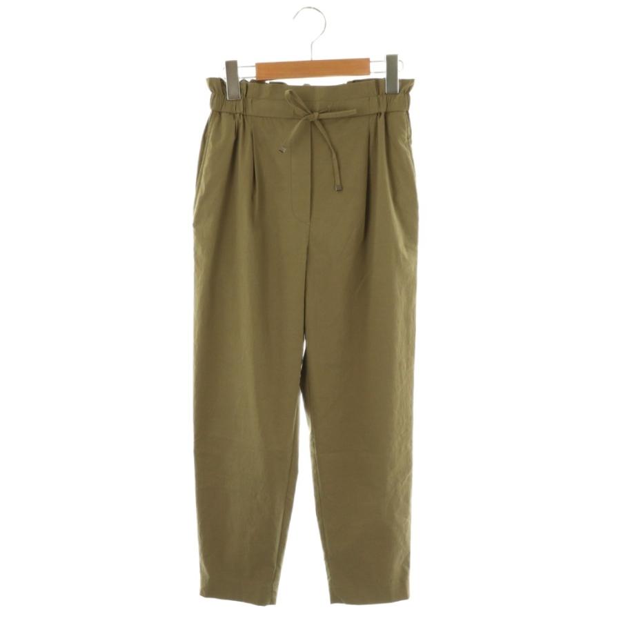 プラステ PLST ハイストレッチイージーテーパードパンツ XS カーキ /AT  