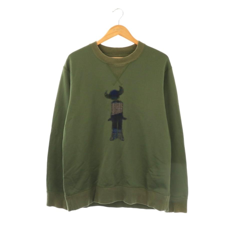 【中古】ジュンヤワタナベマン ×Jay Kay コラボ スウェット トレーナー プルオーバー M カーキ WJ-T005 AD2022 ジュンヤワタナベマン JUNYA WATANABE MAN ×Jay Kay コラボ スウェット