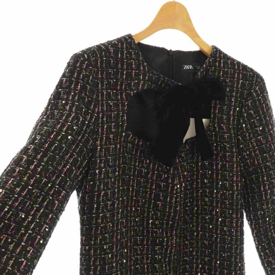 ZARA（ザラ） 未使用品 ZARA 24年 ツィード ベルベットリボン