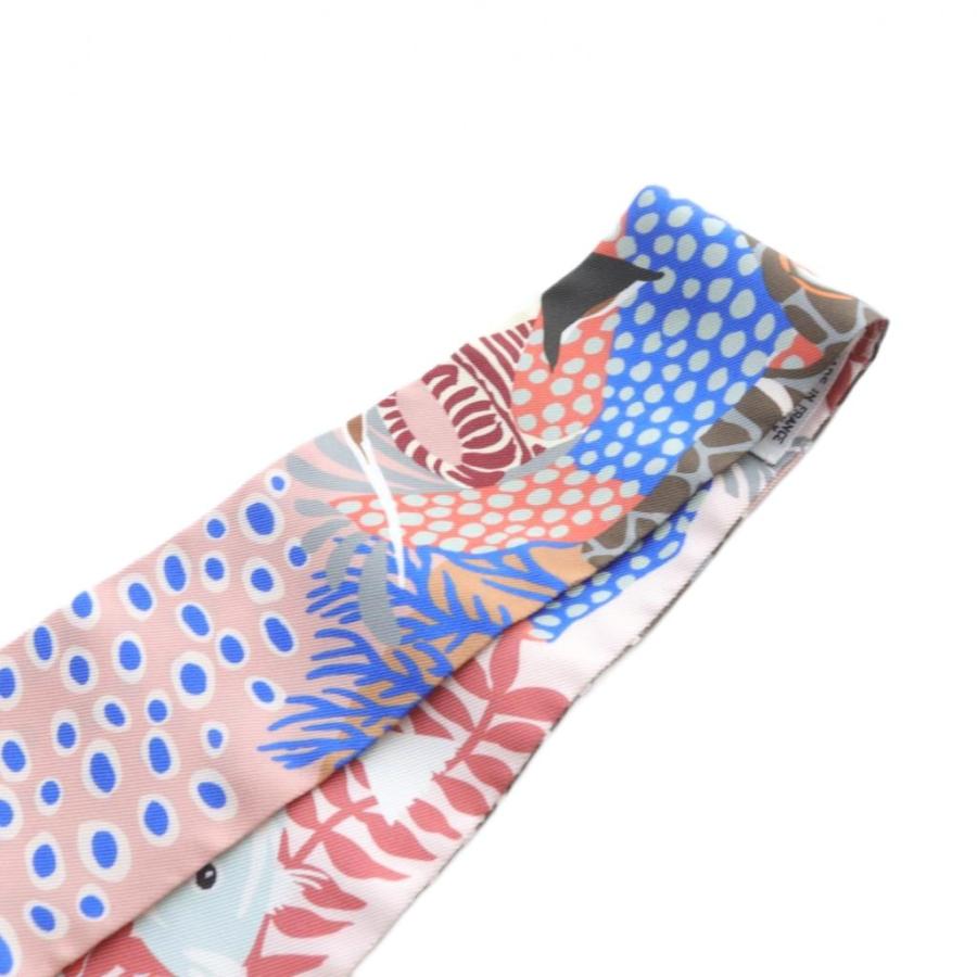 【中古】エルメス HERMES ツイリー UNDER THE WAVES スカーフ 総柄 シルク マルチカラー /SR ■OH レディース HERMES（エルメス） ツイリー UNDER THE WAVES スカーフ 総柄 シルク