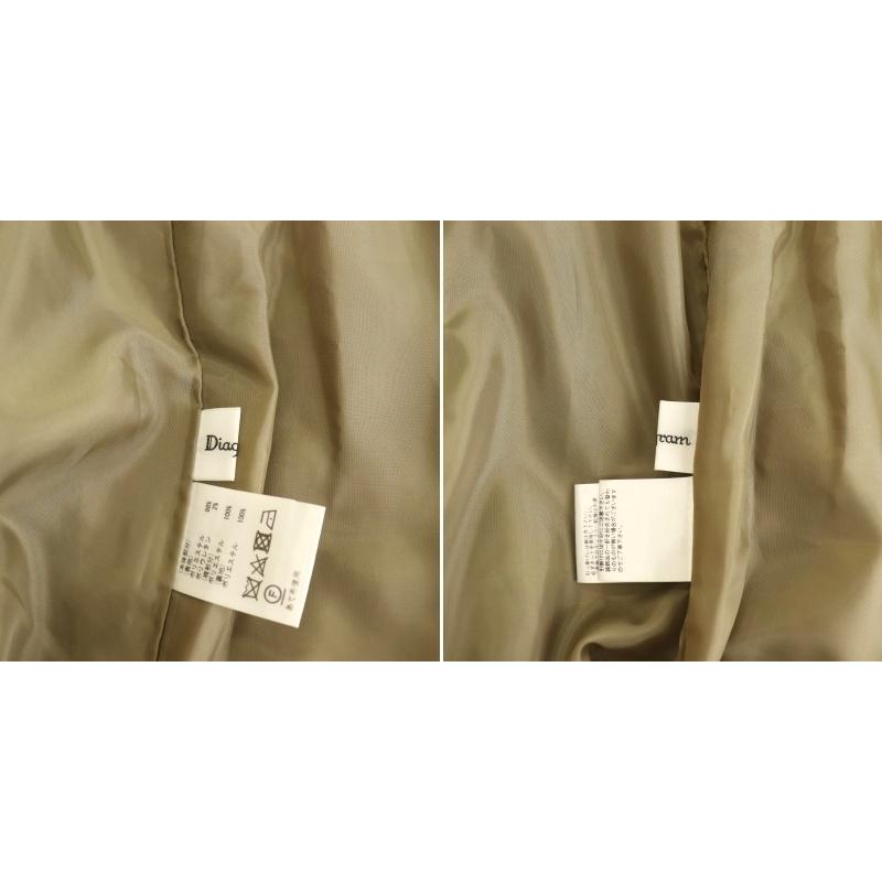 【未使用】Diagram ダイアグラム カルゼコンビジレワンピース キャメル ダイアグラム グレースコンチネンタル 24AW カルゼコンビジレ