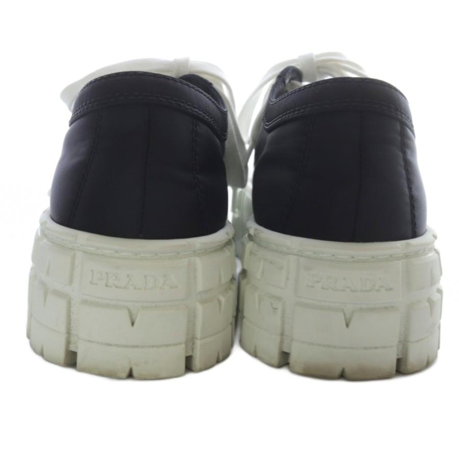 PRADA（プラダ） ダブルホイールスニーカー ロゴ 35.5 黒 ブラック 白