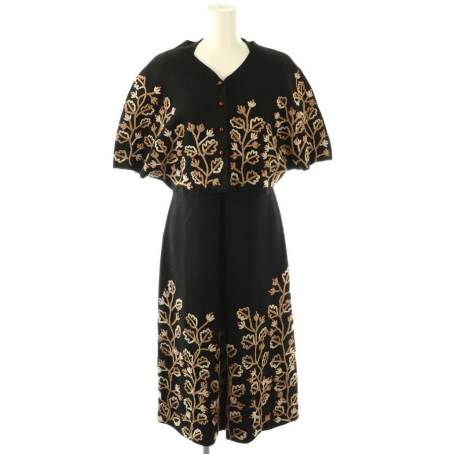 シビラ SYBILLA ウール 総柄 セットアップ 上下 ジャケット ワンピース