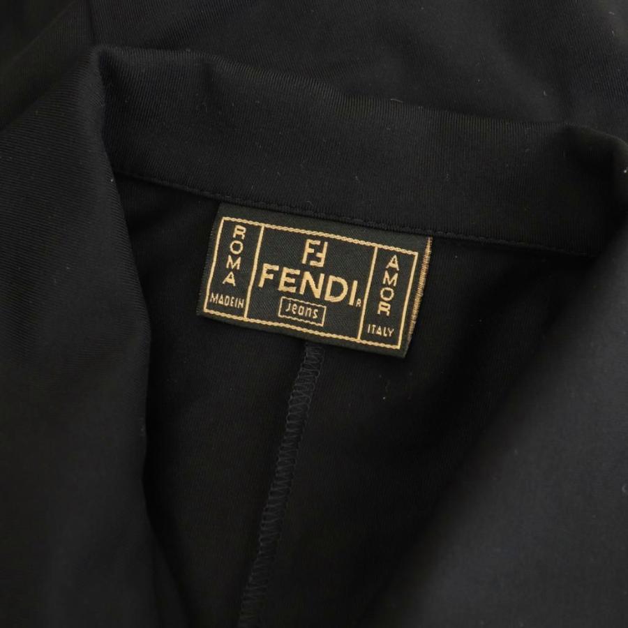 FENDI（フェンディ） ジーンズ ナイロン襟付きワンピース 膝丈 半袖