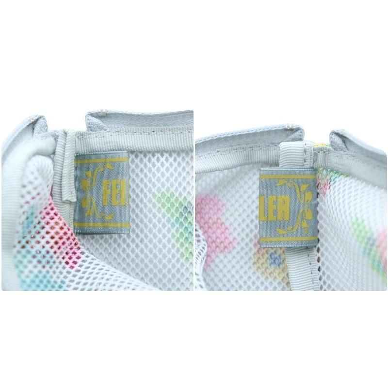 フェイラー FEILER ハイジ メッシュポーチ シルバーグレー 銀灰色 総柄