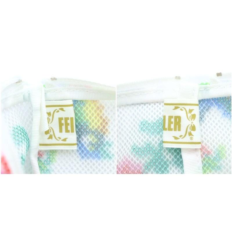 フェイラー FEILER ハイジ メッシュポーチ 白 ホワイト 総柄 蝶