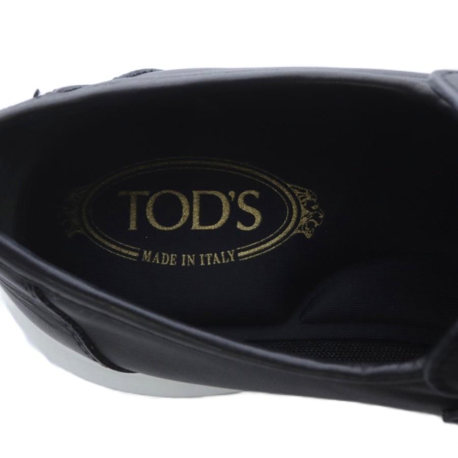 トッズ TOD'S レザー スポーティー ローファー スリッポン 37 ブラック