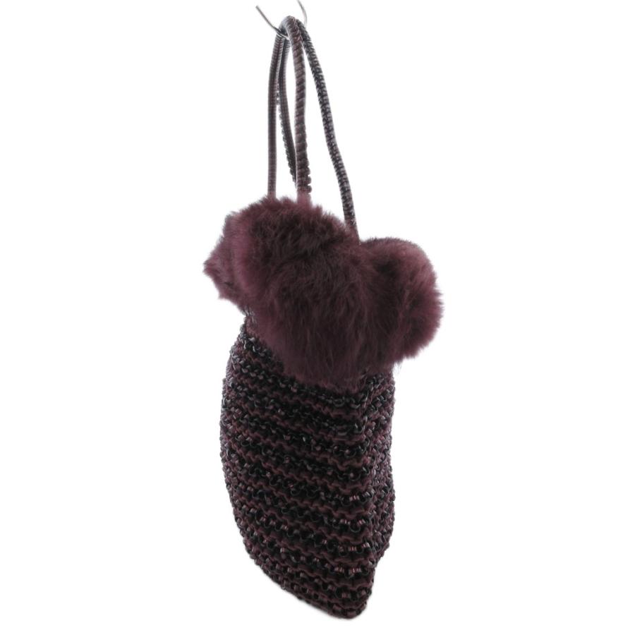 IACUCCI◇ギンガムチェックリバーシブルトートM/ハンドバッグ/レザー