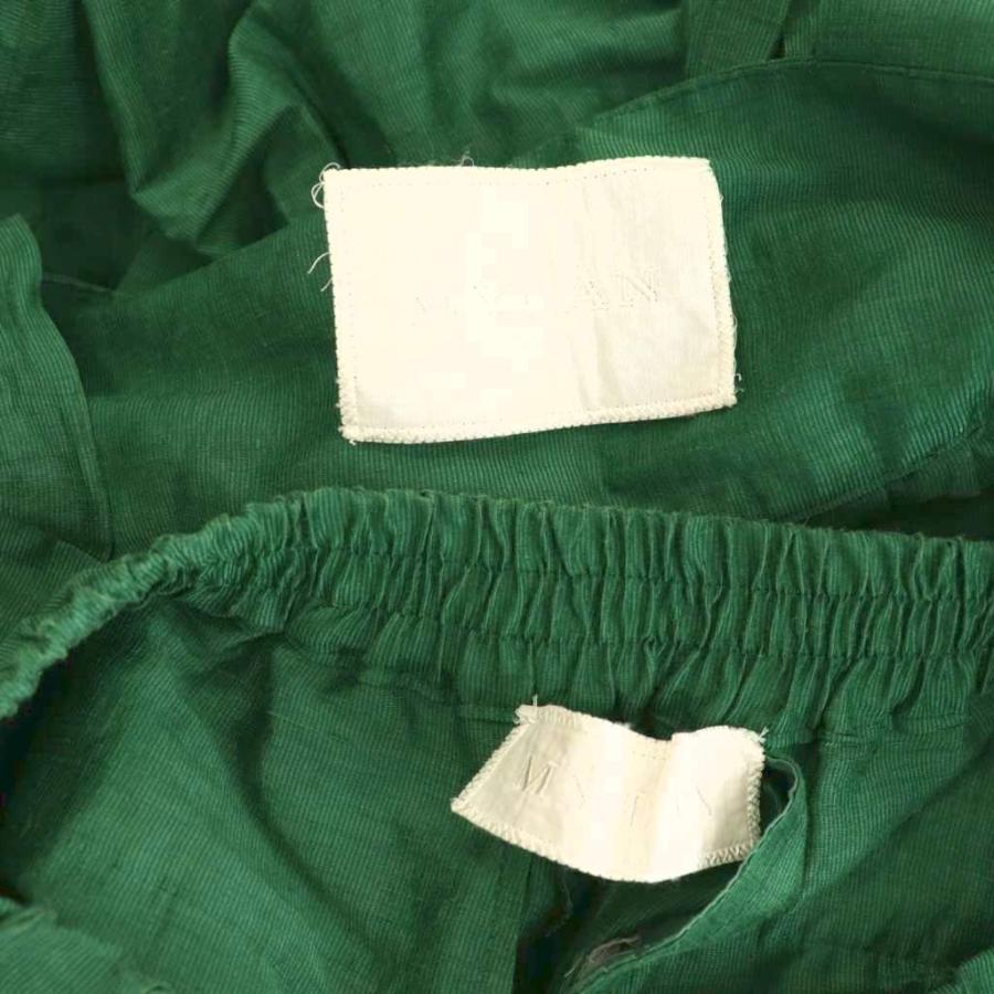 マイラン Shine Linen Shoulder Ribbon Blouse×Shine セットアップ 